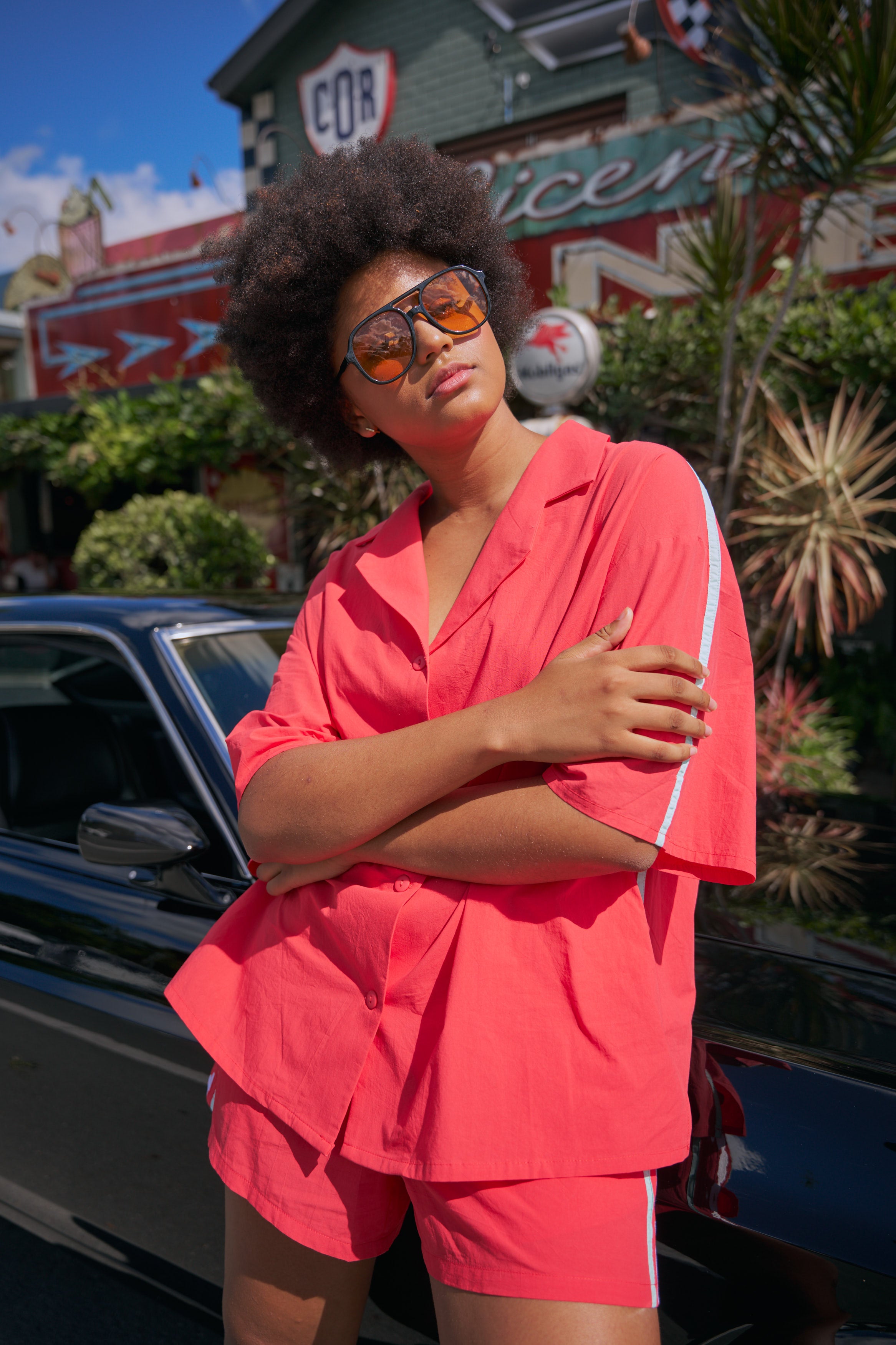 Coral Coast Oversized Button Up Shirt