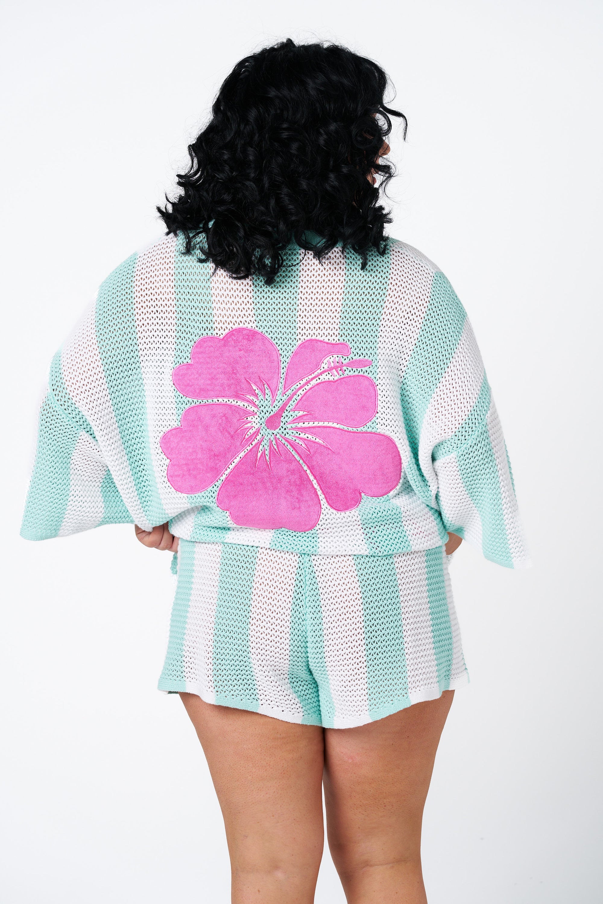 Vacanza  Mint + White Stripe Knit Tee