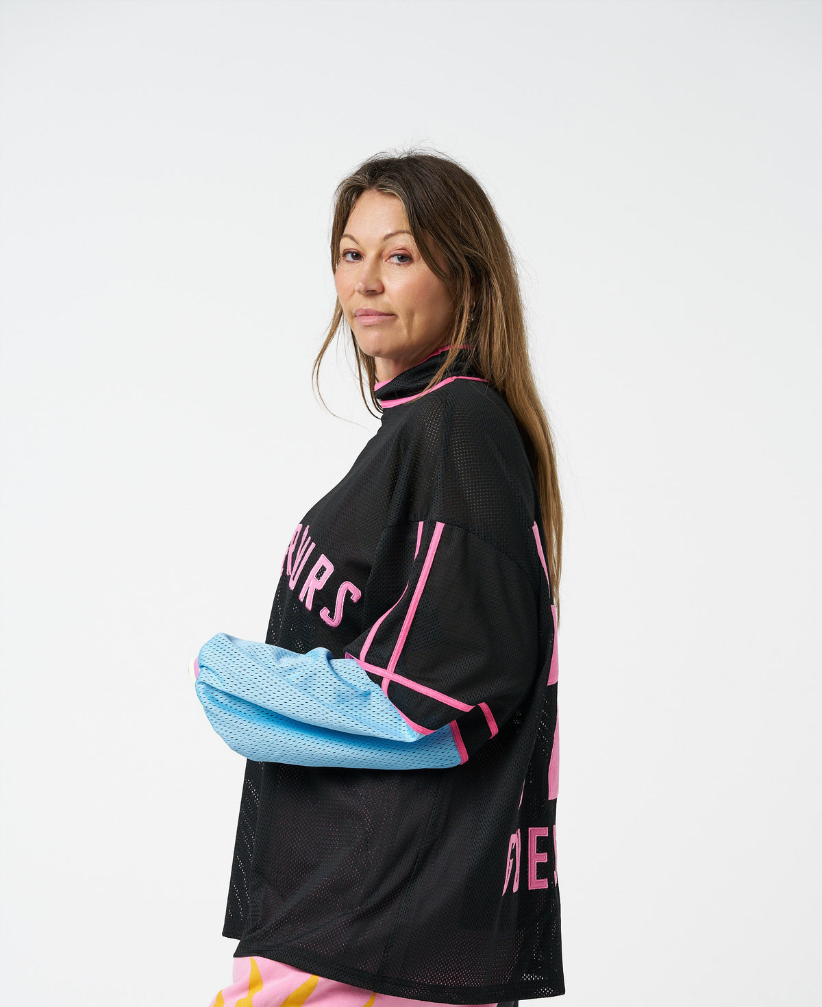 After Hours Mesh long sleeve high neck tee