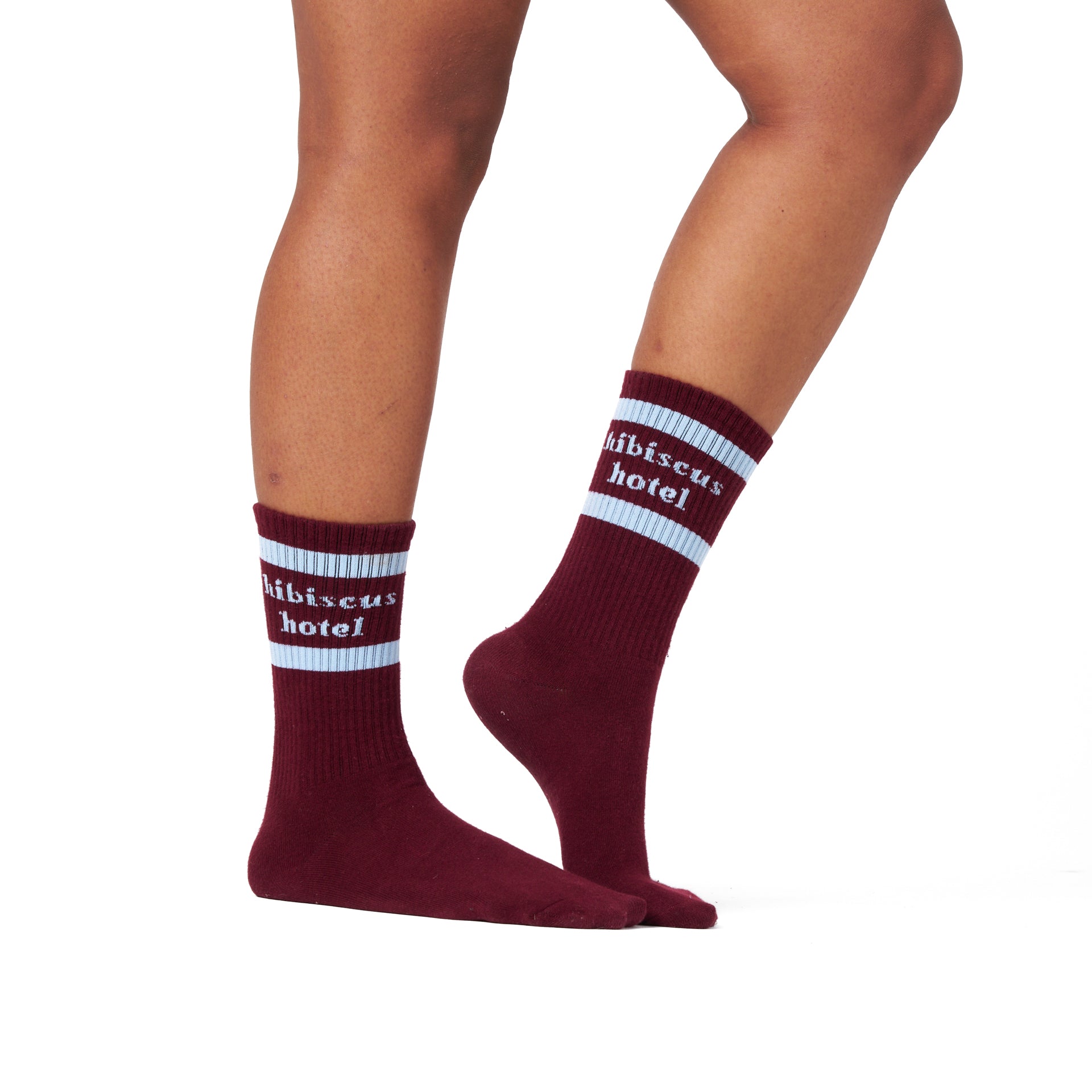 The Layover Sock ~ Burgandy & Blue