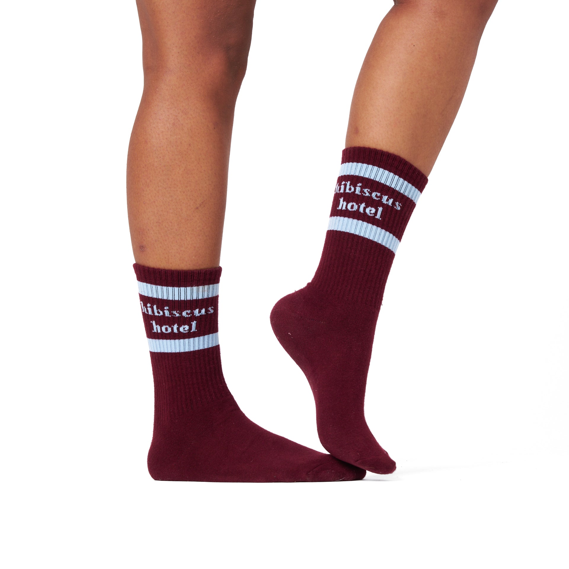 The Layover Sock ~ Burgandy & Blue