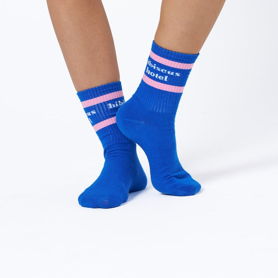 The Layover Sock ~ Blue & Pink