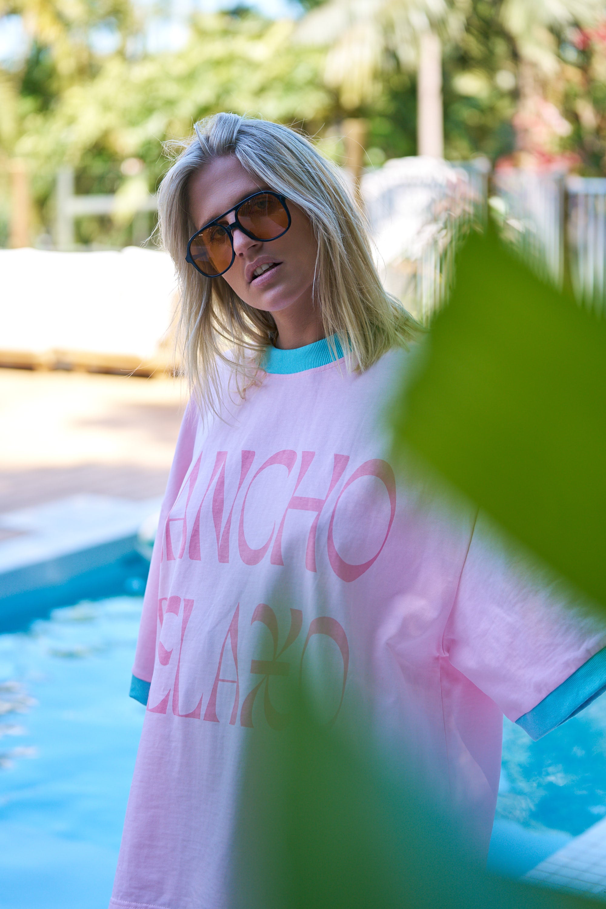 Pink + Mint Rancho Relaxo Oversized Tee